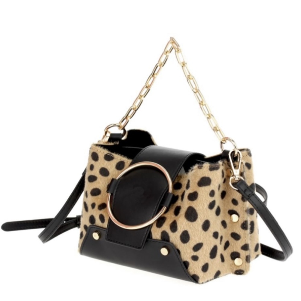 EDIE HAIRON ANIMAL SPOTS CROSSBODY BAG